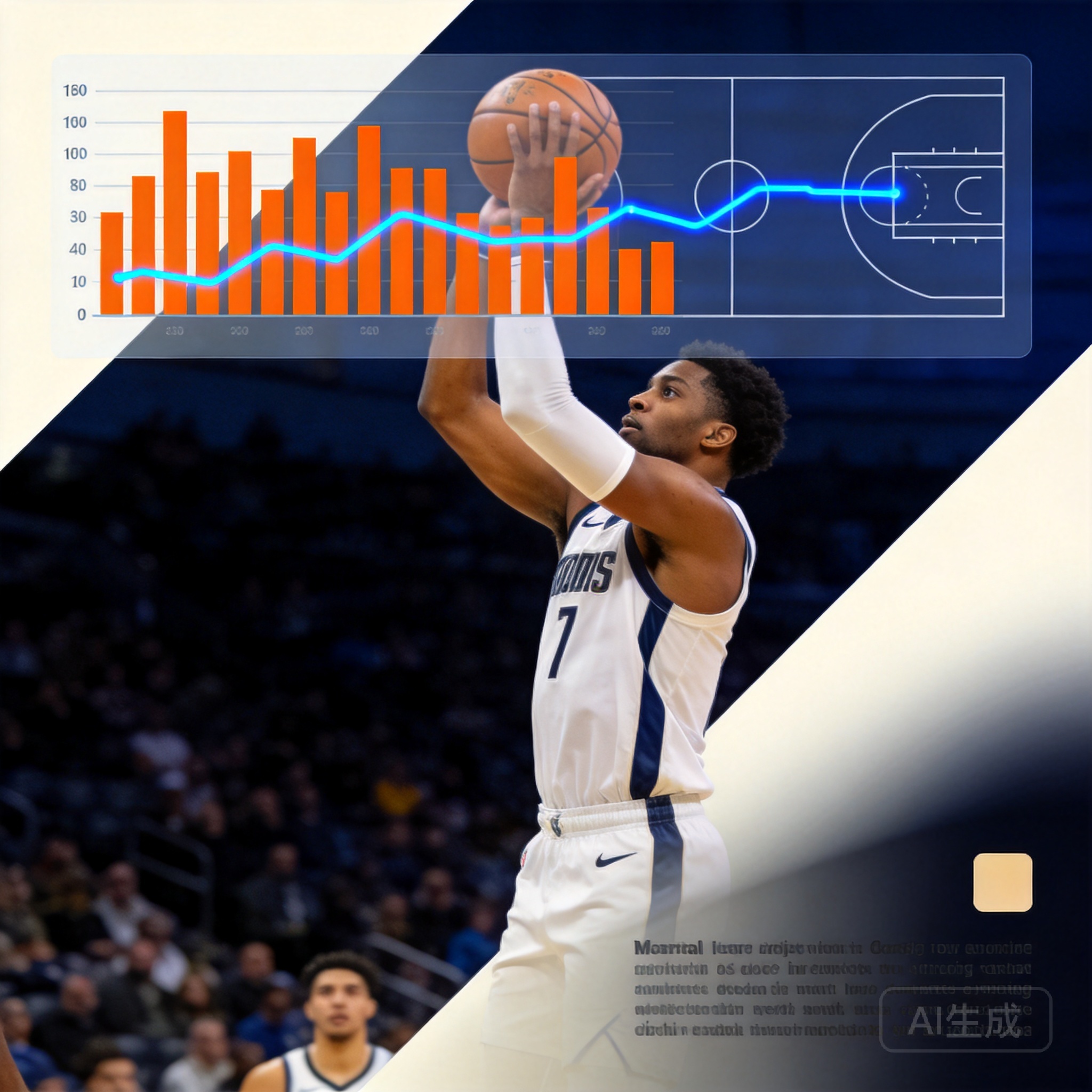 NBA今日战报主题插画